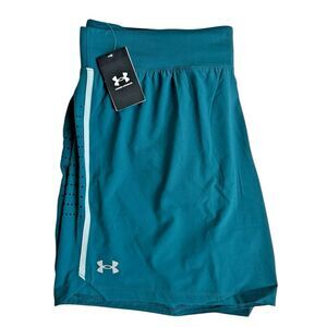 Under Armour Men's‎ Fitted UA Speed Pocket 7" Shorts - Green, Size XXL
